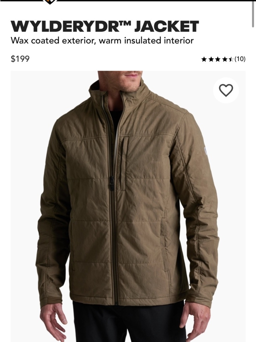KUHL Men's Hooded Puffer Jacket - Olive Brown